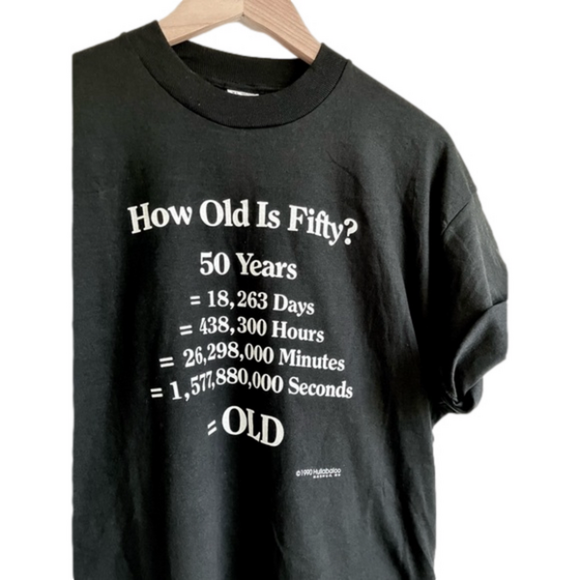 Fruit of the Loom Other - Vtg 90s FIFTY YEARS OLD 50th Half Century Birthday Funny Tee T-Shirt Gift Idea